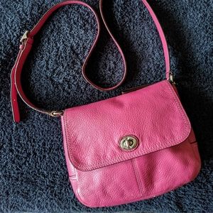 Coach Park Bright Magenta Leather CrossBody Bag